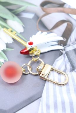 Móc Khóa Mỏ Chim Sakura Có Bi Ngọc