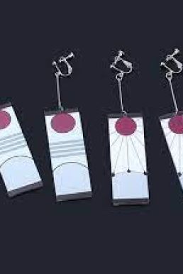 Cặp Bông Tai Kẹp Vành Chuẩn Trong Anime- Hóa Trang Nhân Vật Kimetsu No Yaiba Tanjirou Kamado - Không Cần Xỏ Khuyên Vẫn Đeo Được