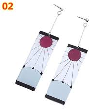 Cặp Bông Tai Kẹp Vành Chuẩn Trong Anime- Hóa Trang Nhân Vật Kimetsu No Yaiba Tanjirou Kamado - Không Cần Xỏ Khuyên Vẫn Đeo Được