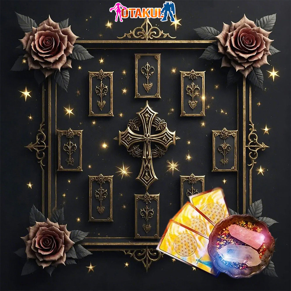 Thảm Trải Bài Fiber Thánh Giá Celtic 50*50Cm - Dùng Bói Bài Tarot - Bói Bài Sakura