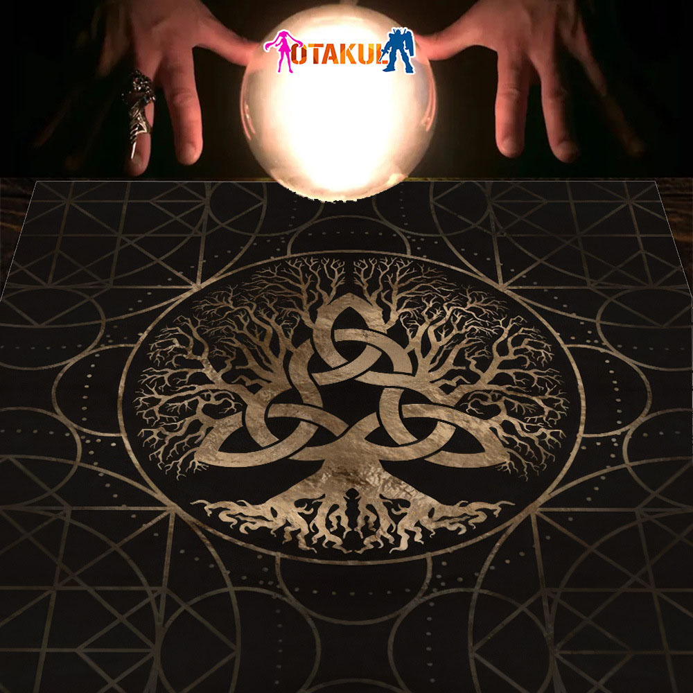 Thảm Trải Bài Fiber Thánh Giá Celtic 75*75Cm - Dùng Bói Bài Tarot - Bói Bài Sakura