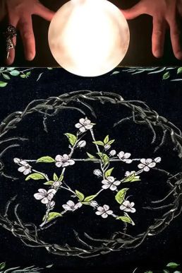 Thảm Trải Bài Fiber Tinh Tú Ngũ Sắc 50*50Cm - Dùng Bói Bài Tarot - Bói Bài Sakura