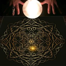 Thảm Trải Bài Fiber Cảm Hứng Mạn Đà La 75*75Cm - Dùng Bói Bài Tarot - Bói Bài Sakura