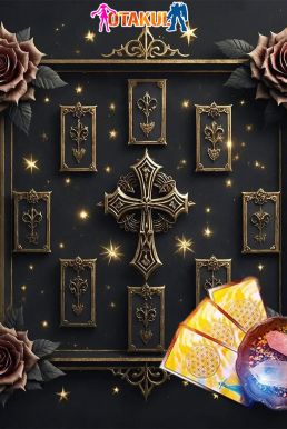 Thảm Trải Bài Fiber Vòng Hoa Hạnh Nhân 75*75Cm - Dùng Bói Bài Tarot - Bói Bài Sakura