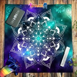 Thảm Trải Bài Fiber Hoa Sala Đa Sắc 50*50Cm - Dùng Bói Bài Tarot - Bói Bài Sakura