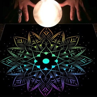 Thảm Trải Bài Fiber Bông Hoa Bí Ẩn 50*50Cm - Dùng Bói Bài Tarot - Bói Bài Sakura