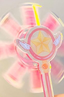 Gậy Sakura Ngôi Sao Xoay Bài Mini 8,6Cm - Móc Khoá Ngôi Sao Sakura