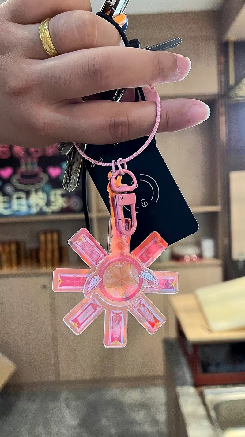 Gậy Sakura Ngôi Sao Xoay Bài Mini 8,6Cm - Móc Khoá Ngôi Sao Sakura