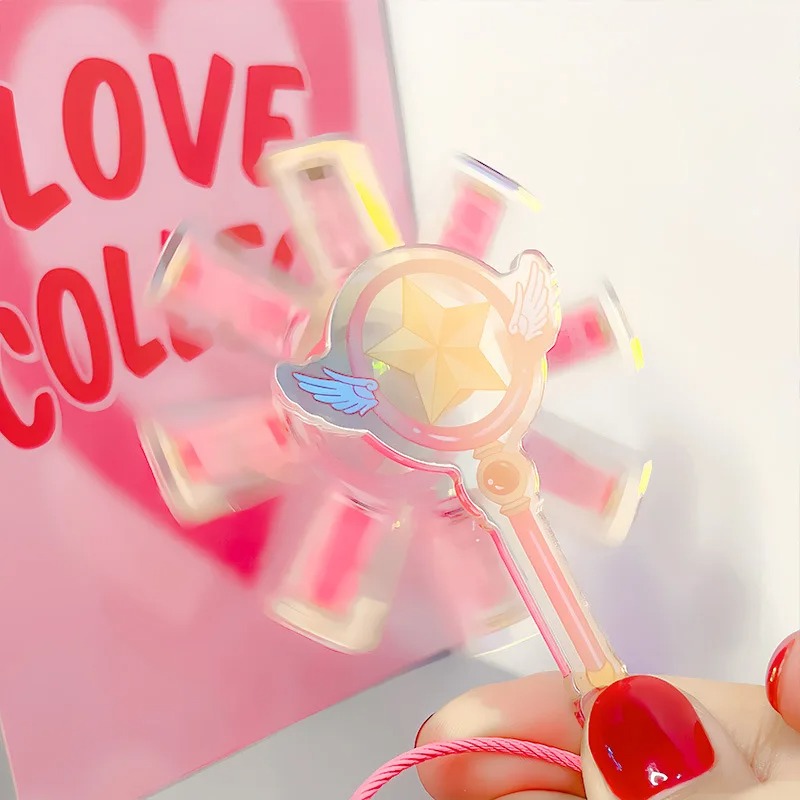 Gậy Sakura Ngôi Sao Xoay Bài Mini 8,6Cm - Móc Khoá Ngôi Sao Sakura