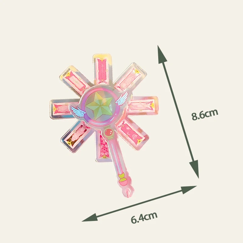 Gậy Sakura Ngôi Sao Xoay Bài Mini 8,6Cm - Móc Khoá Ngôi Sao Sakura