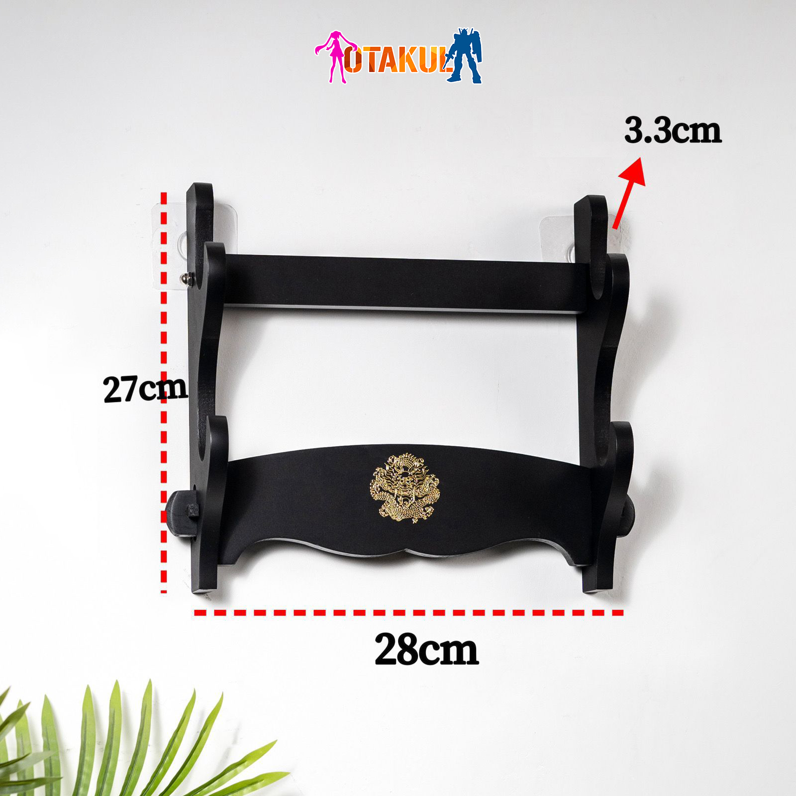 Giá Để Kiếm Treo Tường Tiêu Chuẩn 2 Tầng Hình Rồng