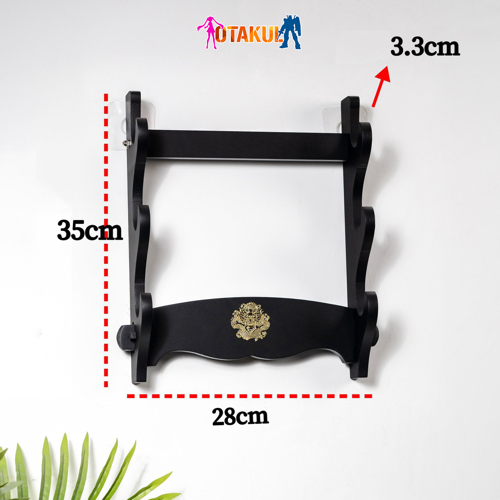 Giá Để Kiếm Treo Tường Tiêu Chuẩn 4 Tầng Hình Rồng