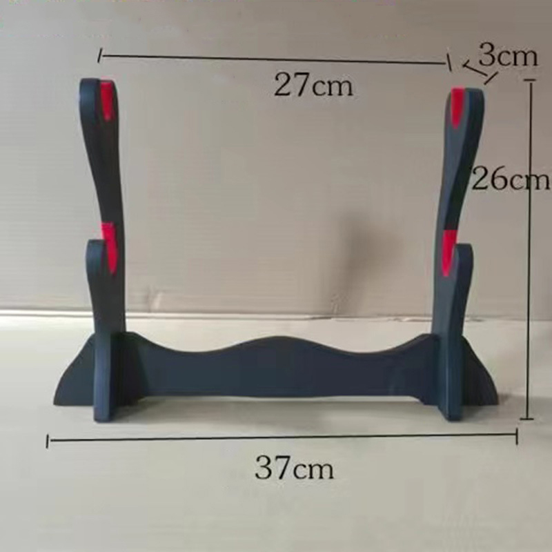 Giá Đỡ Kiếm Để Bàn Gỗ MDF Lót Nhung Đỏ 2 Tầng