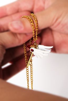 Dây Chuyền Trúc Bi Chìa Khóa Gậy Mỏ Chim Sakura