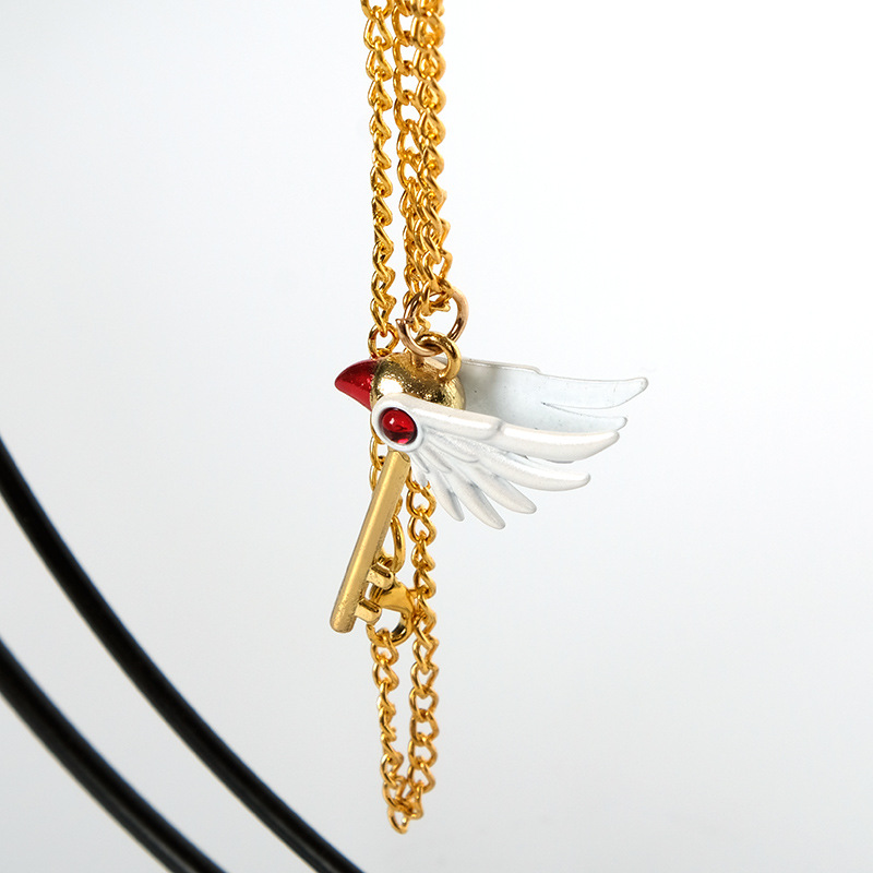 Dây Chuyền Trúc Bi Chìa Khóa Gậy Mỏ Chim Sakura