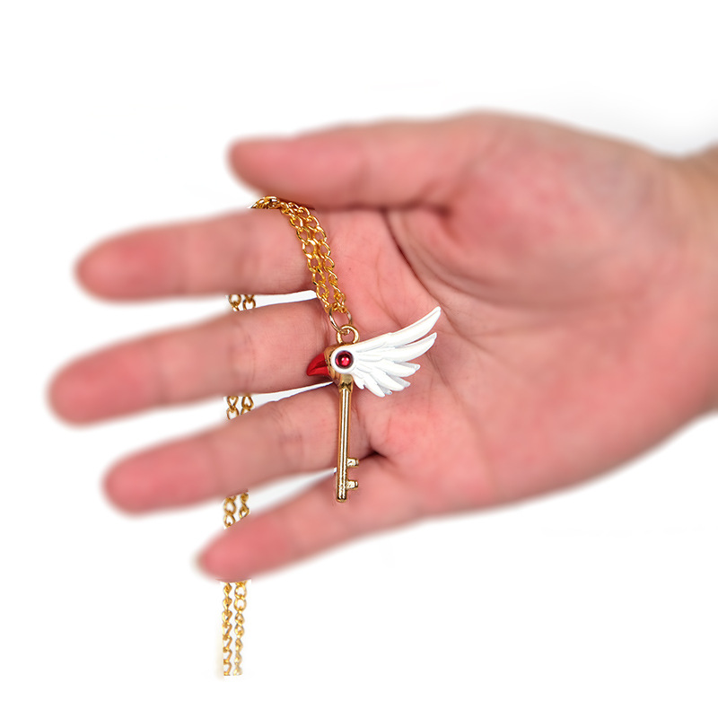 Dây Chuyền Trúc Bi Chìa Khóa Gậy Mỏ Chim Sakura