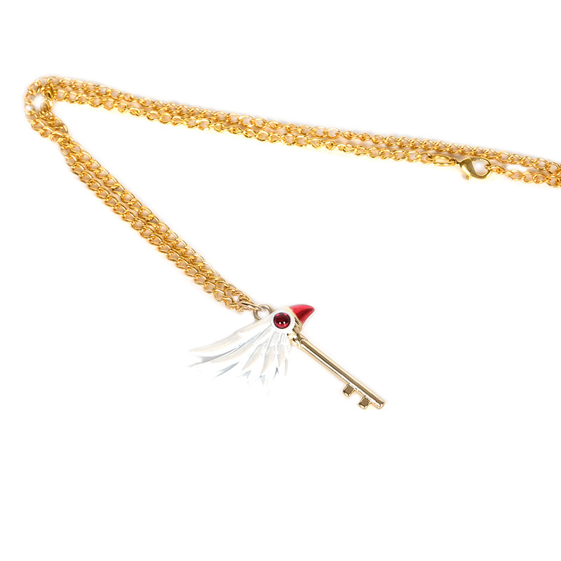 Dây Chuyền Trúc Bi Chìa Khóa Gậy Mỏ Chim Sakura