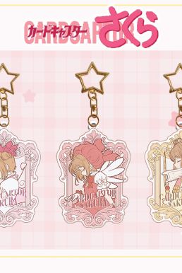 Móc Khóa Cardcaptor Sakura Chibi Hồng - Kỷ Vật Phép Thuật Trong Tầm Tay