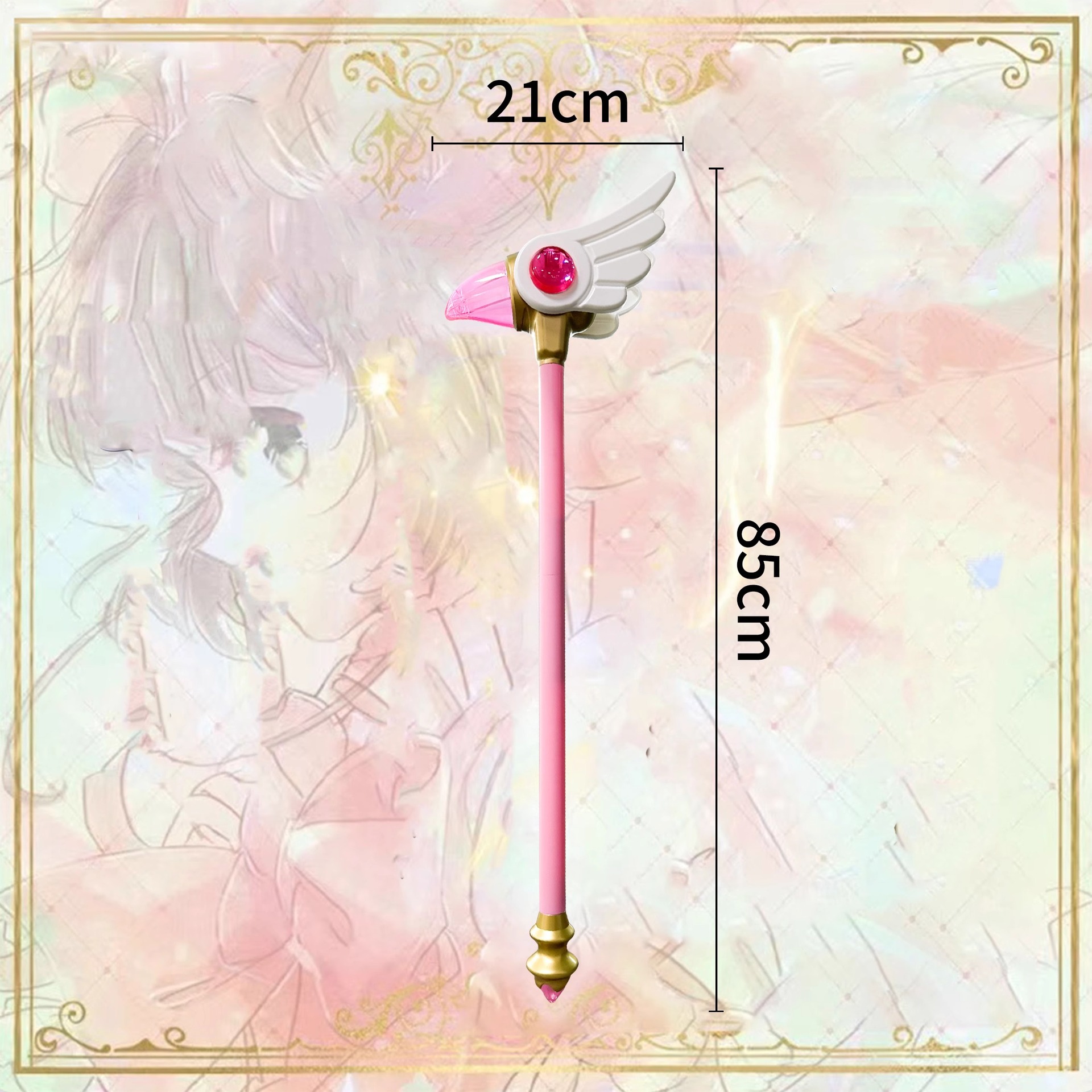 Gậy Sakura Mỏ Chim Trong Hồng Xịn 85Cm