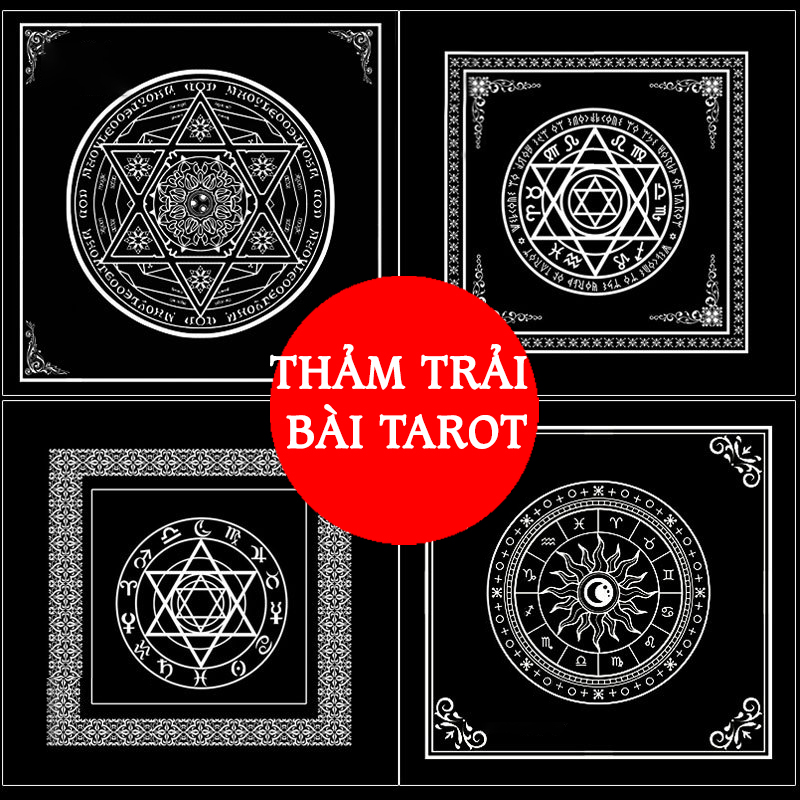 Thảm Trải Bài Giá Rẻ - Chất Liệu Vải Không Dệt - Tinh Tú Cổ Đại 50*50Cm - Dùng Bói Bài Tarot - Bói Bài Sakura 17824
