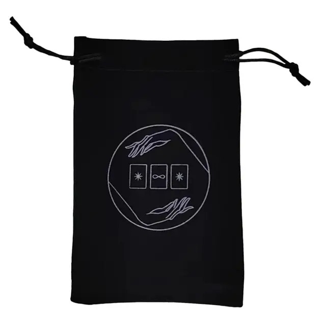 Túi Đựng Bài Tarot Đen Nhung Mịn Màng - Bàn Tay Vô Cực