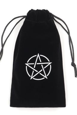 Túi Đựng Bài Tarot Đen Nhung Mịn Màng - Trăng Đôi