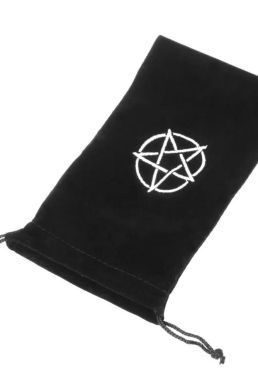 Túi Đựng Bài Tarot Đen Nhung Mịn Màng - Trăng Đôi