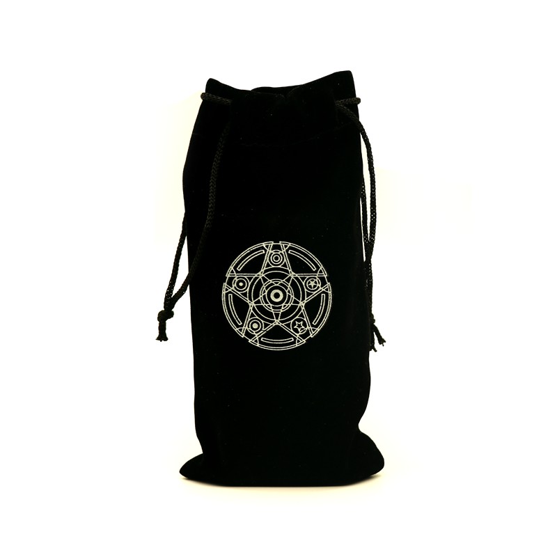 Túi Đựng Bài Tarot Đen Nhung Mịn Màng - Trăng Đôi