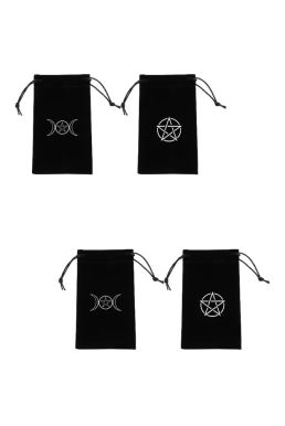 Túi Đựng Bài Tarot Đen Nhung Mịn Màng - Ngôi Sao Vô Cực