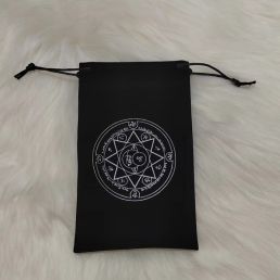 Túi Đựng Bài Tarot Đen Nhung Mịn Màng - Ngôi Sao 12 Cung