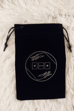 Túi Đựng Bài Tarot Đen Nhung Mịn Màng - Ngôi Sao 12 Cung