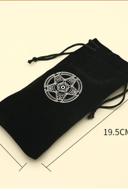 Túi Đựng Bài Tarot Đen Nhung Mịn Màng - Ngôi Sao 12 Cung