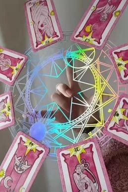 Vòng Tròn Ma Thuật Sakura - Đĩa Xoay Bài Sakura - Bảng Xoay Ma Thuật Sakura - Size 25Cm - Dạ Quang