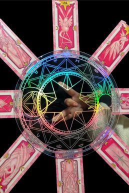 Vòng Tròn Ma Thuật Sakura - Đĩa Xoay Bài Sakura - Bảng Xoay Ma Thuật Sakura - Size 25Cm - Dạ Quang