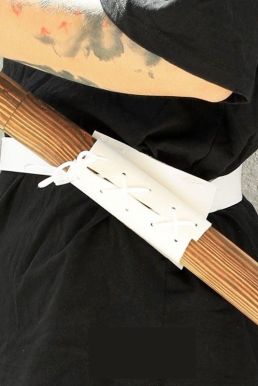 Thắt Lưng Đeo Kiếm - Đai Da Đeo Kiếm - Thắt Lưng Gắn Bao Kiếm - Loại 1 Kiếm Cao Cấp Màu Trắng (Dây Rút)