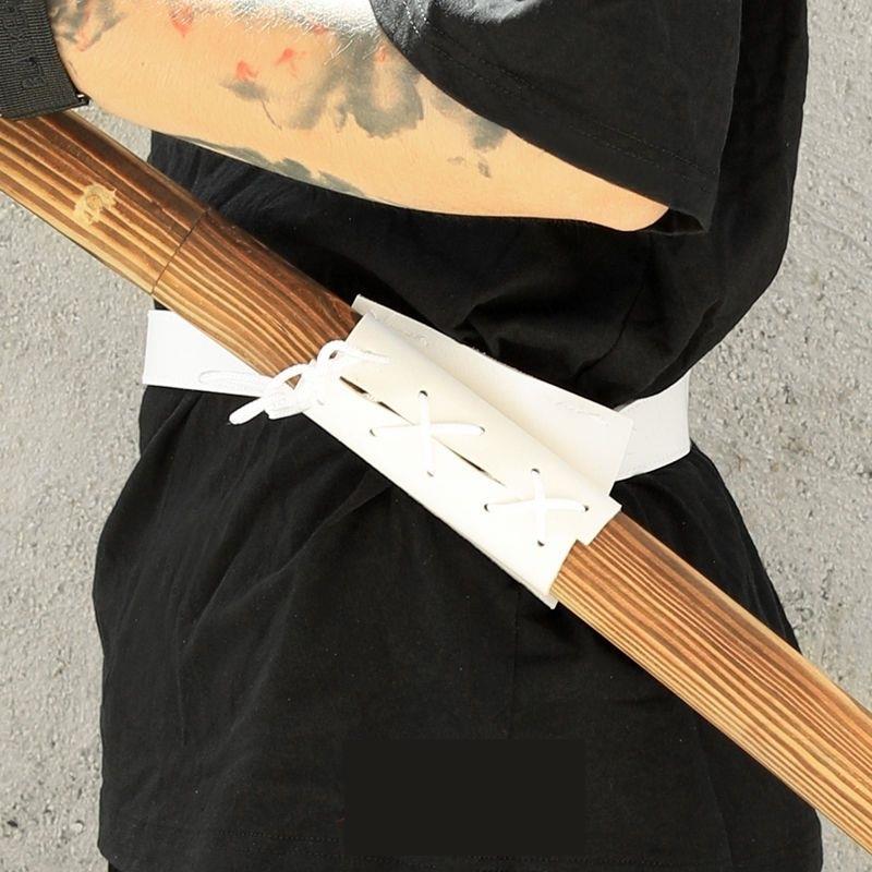 Thắt Lưng Đeo Kiếm - Đai Da Đeo Kiếm - Thắt Lưng Gắn Bao Kiếm - Loại 1 Kiếm Cao Cấp Màu Trắng (Dây Rút)