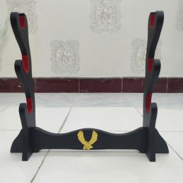 Giá Để Kiếm Gỗ Để Bàn Lót Nhung 3 Tầng Hình Đại Bàng Mạ Vàng