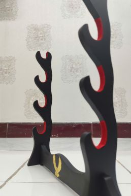 Giá Để Kiếm Gỗ Để Bàn Lót Nhung 3 Tầng Hình Đại Bàng Mạ Vàng