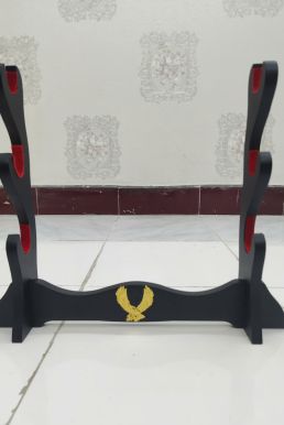 Giá Để Kiếm Gỗ Để Bàn Lót Nhung 3 Tầng Hình Đại Bàng Mạ Vàng