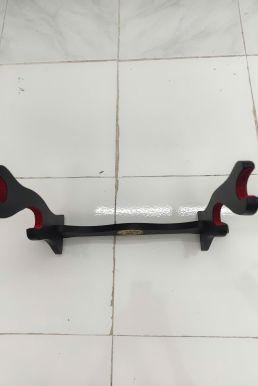 Giá Để Kiếm Gỗ Để Bàn Lót Nhung 1 Tầng Hình Long Phụng Mạ Vàng