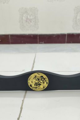 Giá Để Kiếm Gỗ Để Bàn Lót Nhung 1 Tầng Hình Long Phụng Mạ Vàng