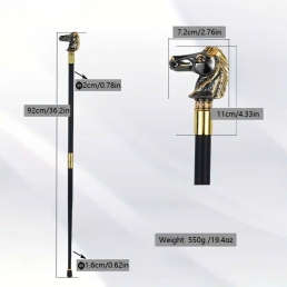 Gậy Quý Tộc Kim Loại Đầu Ngựa Đen