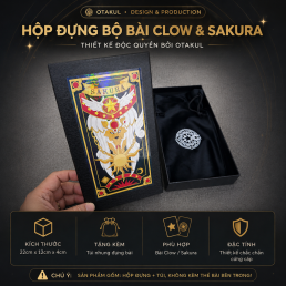 Hộp Đen Bảo Vệ Bộ Bài Sakura Cao Cấp OTAKUL - Hộp Lưu Trữ Thảm Trải Bài Và Phụ Kiện Sưu Tập Đa Năng