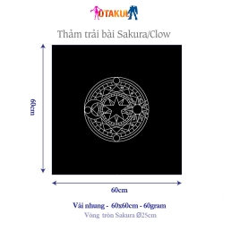 Thảm Trải Bài Sakura 60X60 Vải Nhung Xịn Mềm Êm Mướt Mát Tay Chống Nhăn