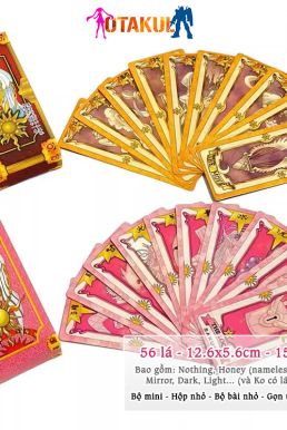 Bộ Thẻ Bài Sakura 56 Lá Hộp Nhỏ  Màu Hồng