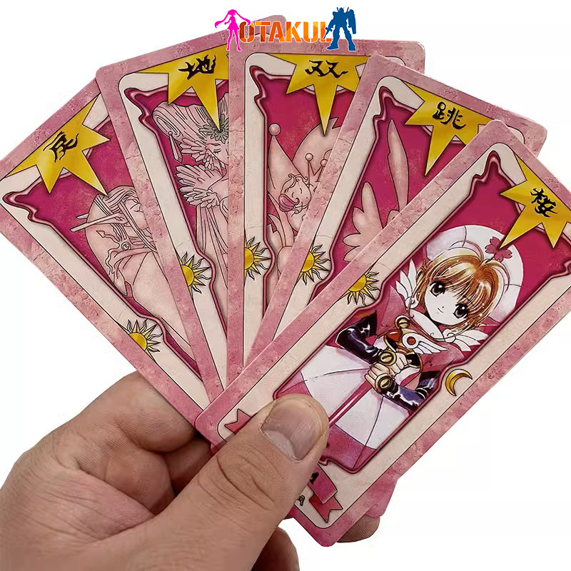 Bộ Thẻ Bài Sakura 56 Lá Hộp Nhỏ  Màu Hồng