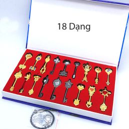 Bộ Khóa Tinh Linh Fairy Tail 18 Chìa Tặng Dây Đeo Cổ