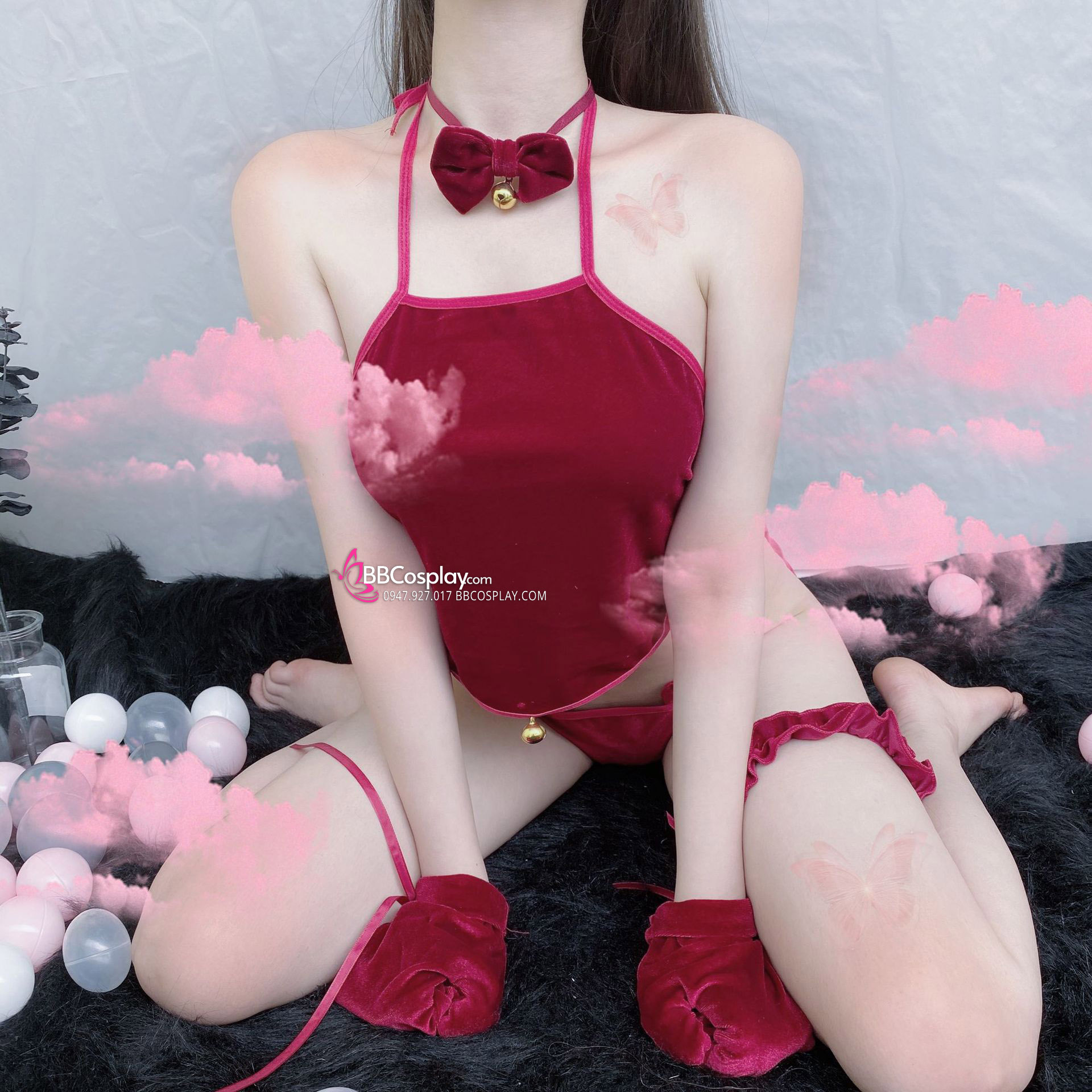 Trang Phục Sexy Meow Meow Meow Đỏ