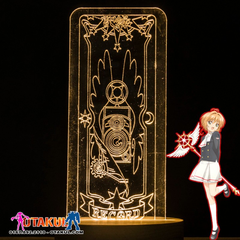 Đèn Ngủ Sakura Clear Card - RECORD -Vàng