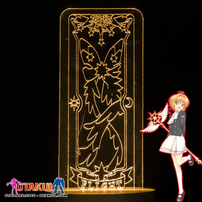 Đèn Ngủ Sakura Clear Card - FLIGHT -Vàng